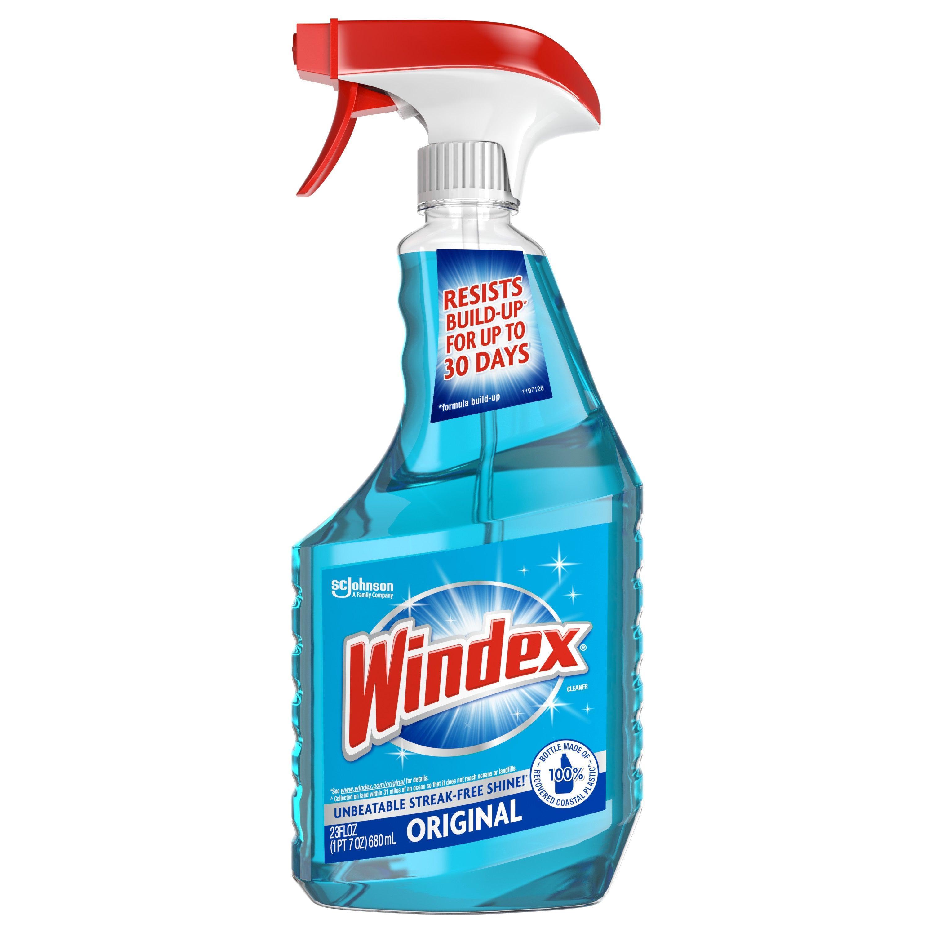 Windex® Glass Cleaner, Original Blue, 23 fl oz Spray Bottle - ClubOn