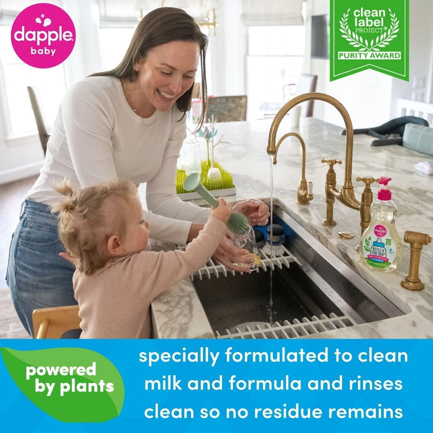 Dapple Baby Bottle and Dish Soap for Baby Products, Fragrance-Free, 16.9 fl oz - ClubOn