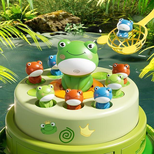 Frog Bounce and Catch Toy | Interactive Educational Tabletop Game for Kids - ClubOn