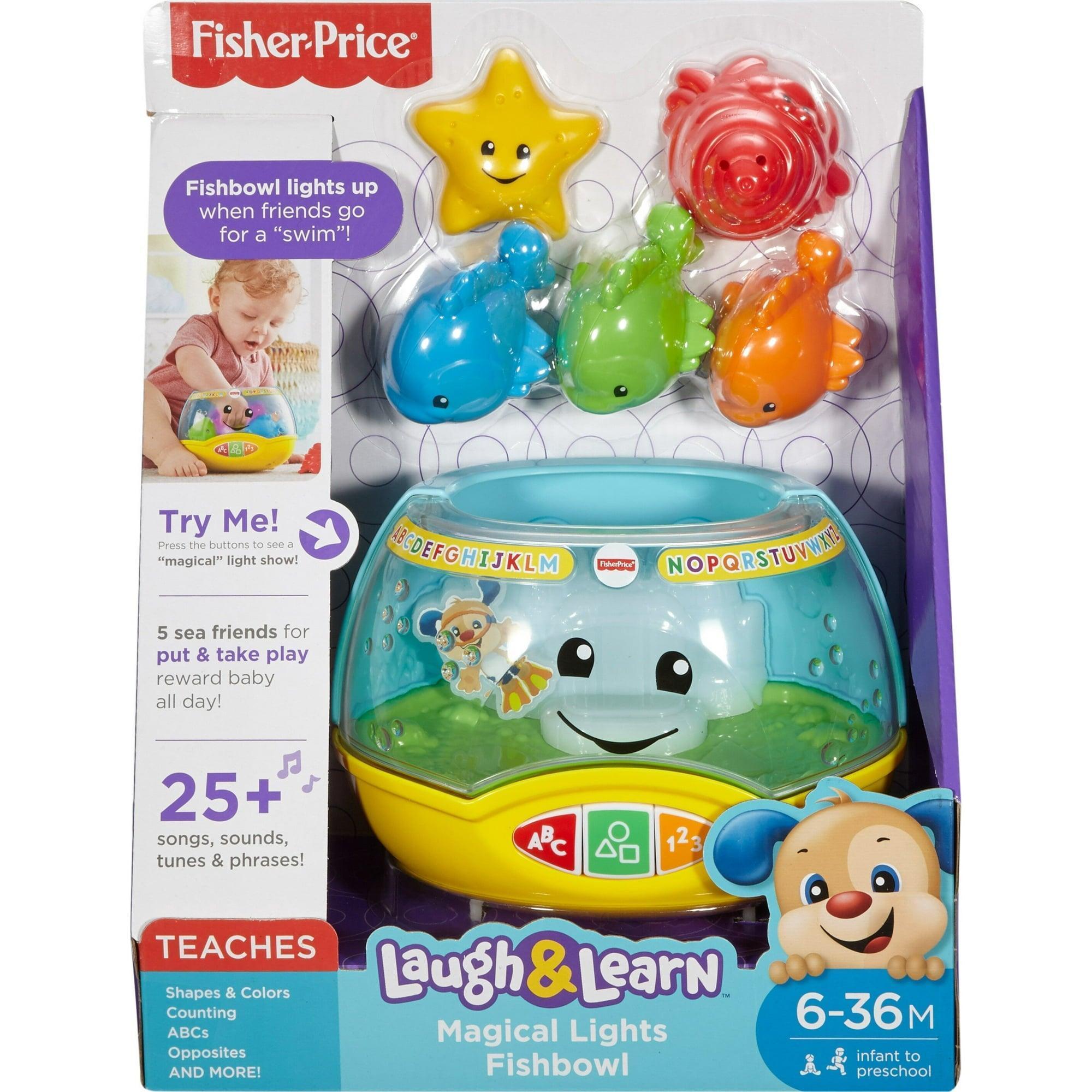 Fisher-Price Laugh & Learn Magical Lights Fishbowl, Baby & Toddler Musical Learning Toy - ClubOn