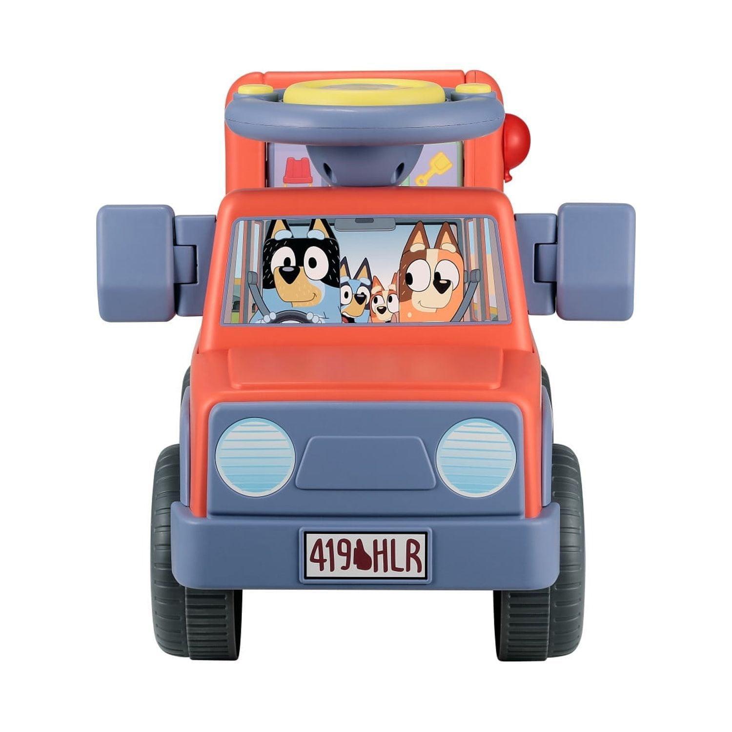 Bluey Licensed Interactive Ride-On Push Car for Boys & Girls, Foot-to-Floor, Ages 1-3 – Orange - ClubOn