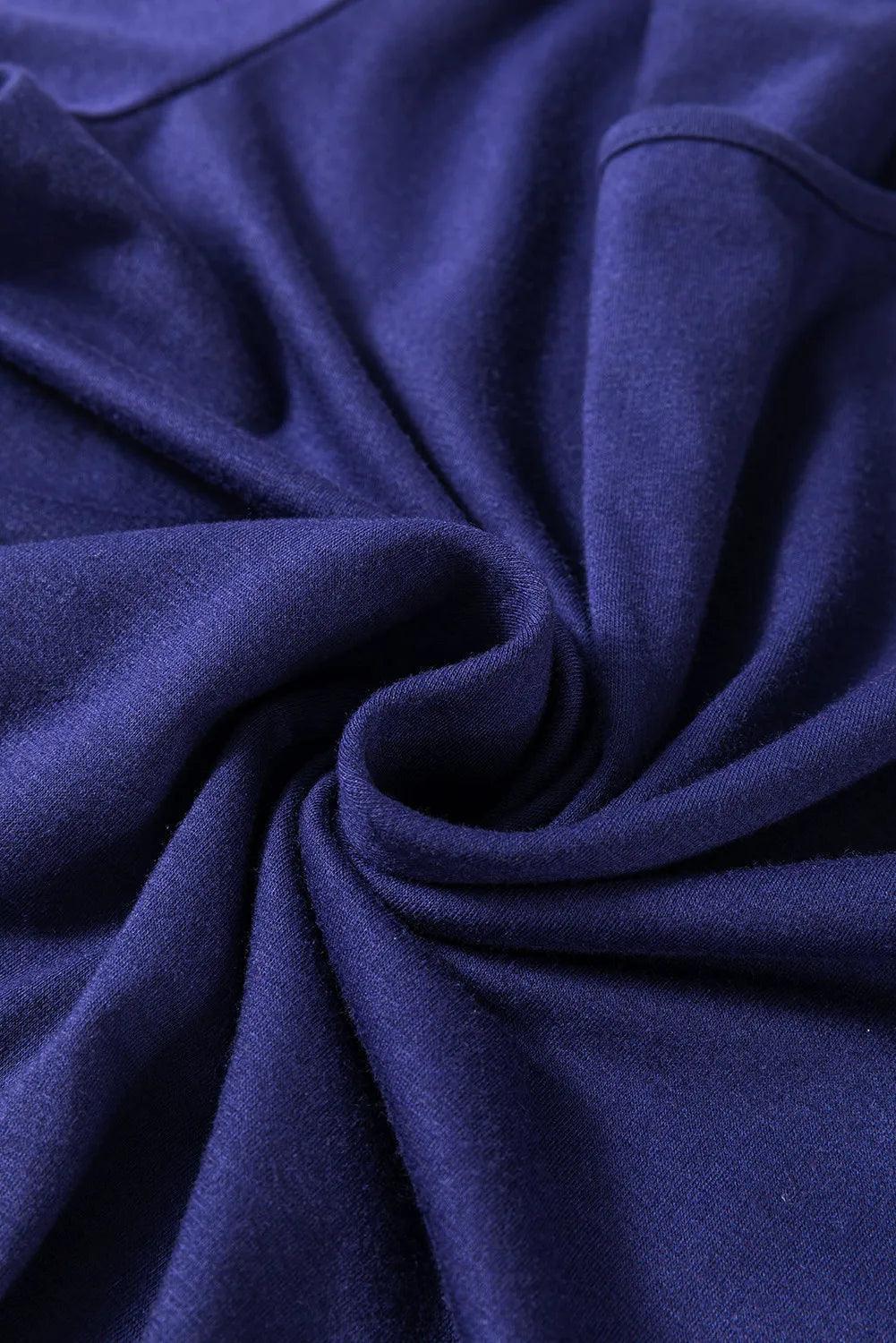 Round Neck Long Sleeve Top and Printed Pants Lounge Set - ClubOn