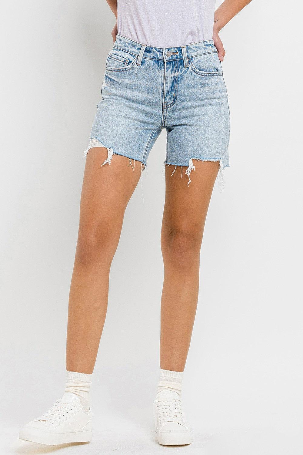 Vervet by Flying Monkey High Rise Denim Shorts - ClubOn