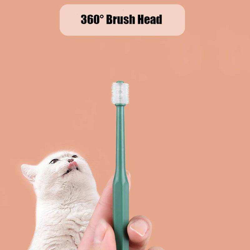 360° Pet Toothbrush | Bad Breath & Tartar Care for Dogs & Cats - ClubOn