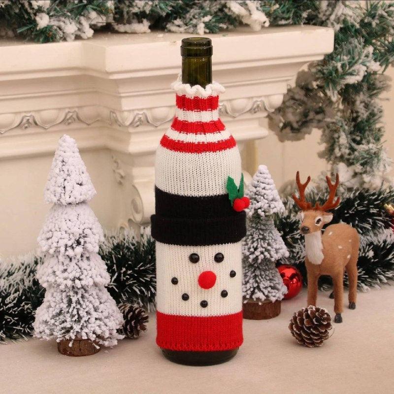 Old Man Snowman Wine Bottle Sleeve | Christmas Decorations - ClubOn