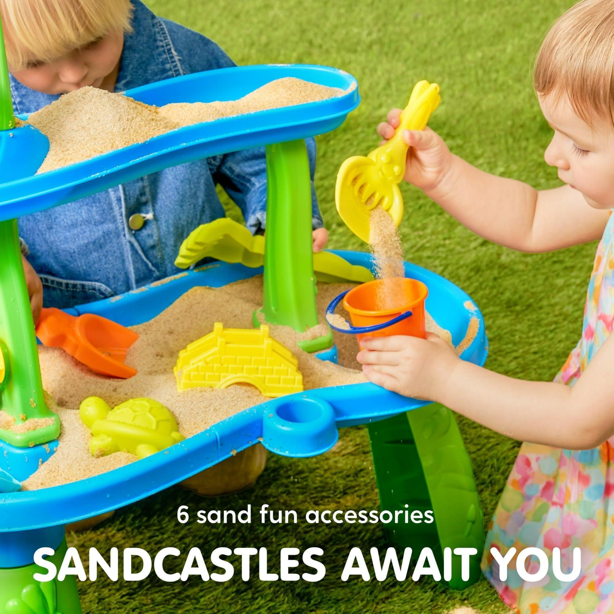 SYNCFUN Water Table for Toddlers – 3-Tier Sand & Water Play Table for Kids Ages 2-5 - ClubOn