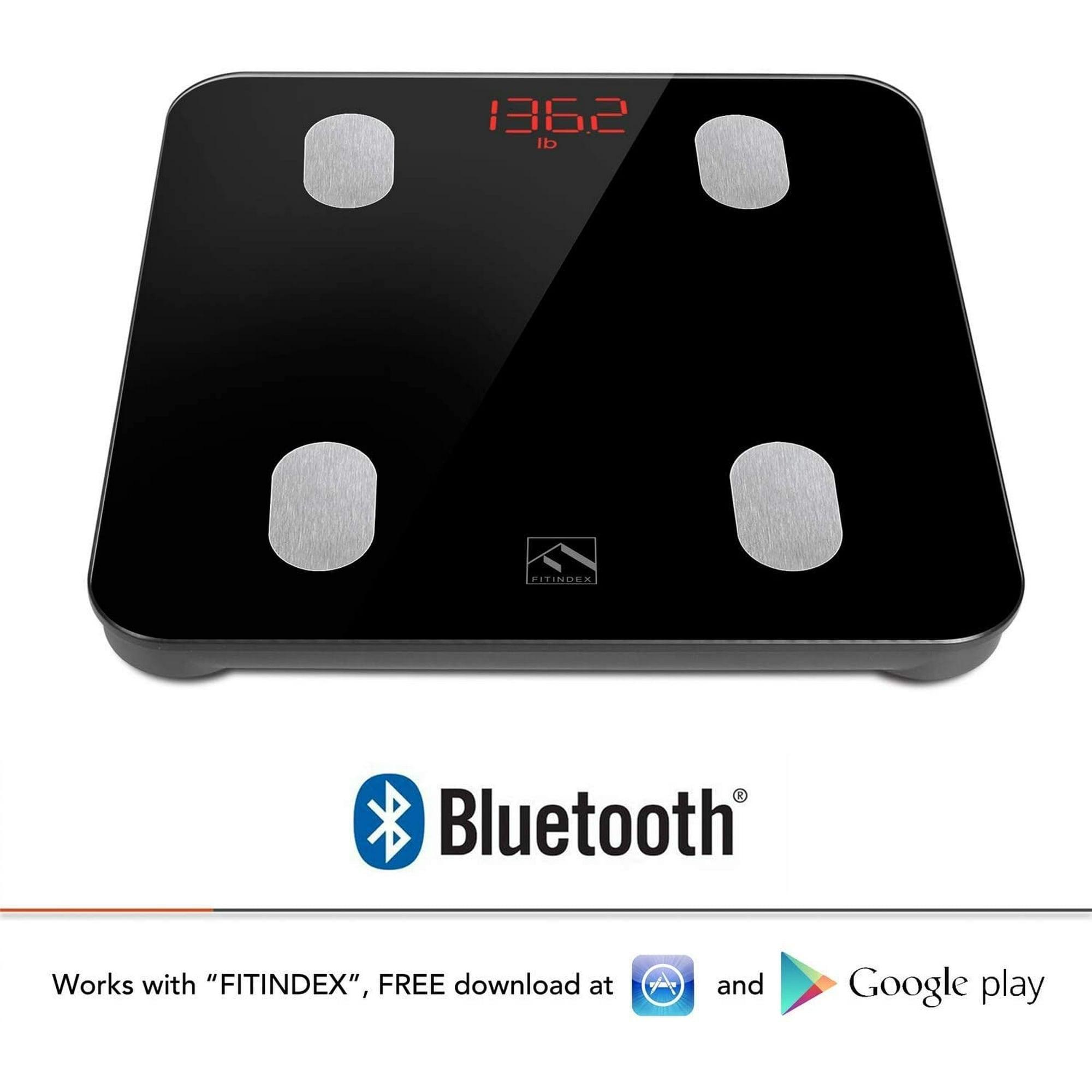 FITINDEX Bluetooth Body Fat Scale, Smart Digital Weight Scale, Body Composition Monitor with Smartphone App - ClubOn