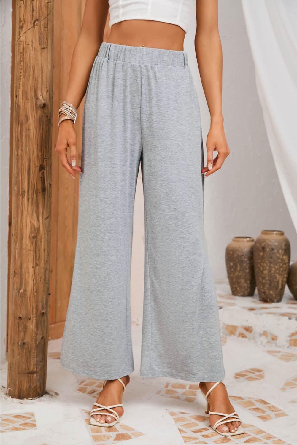 Slit Opaque Pants – Polyester & Cotton Blend (S-XL) - ClubOn