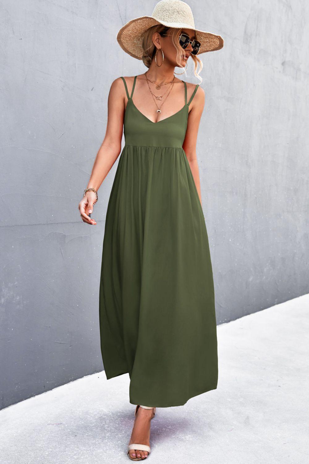 Double Strap Tie Back Dress - ClubOn