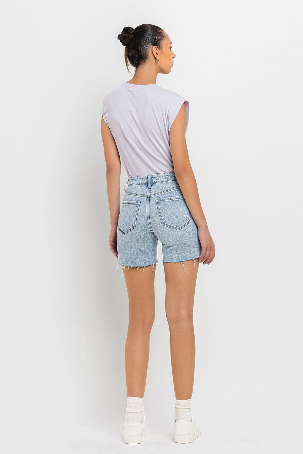 Vervet by Flying Monkey High Rise Denim Shorts - ClubOn