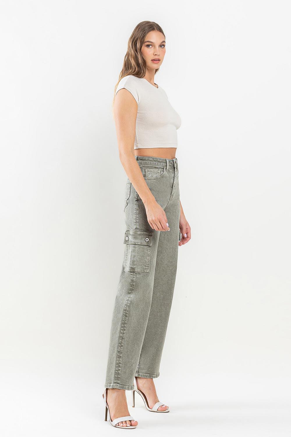 Vervet by Flying Monkey 90's Super High Rise Cargo Jeans - ClubOn