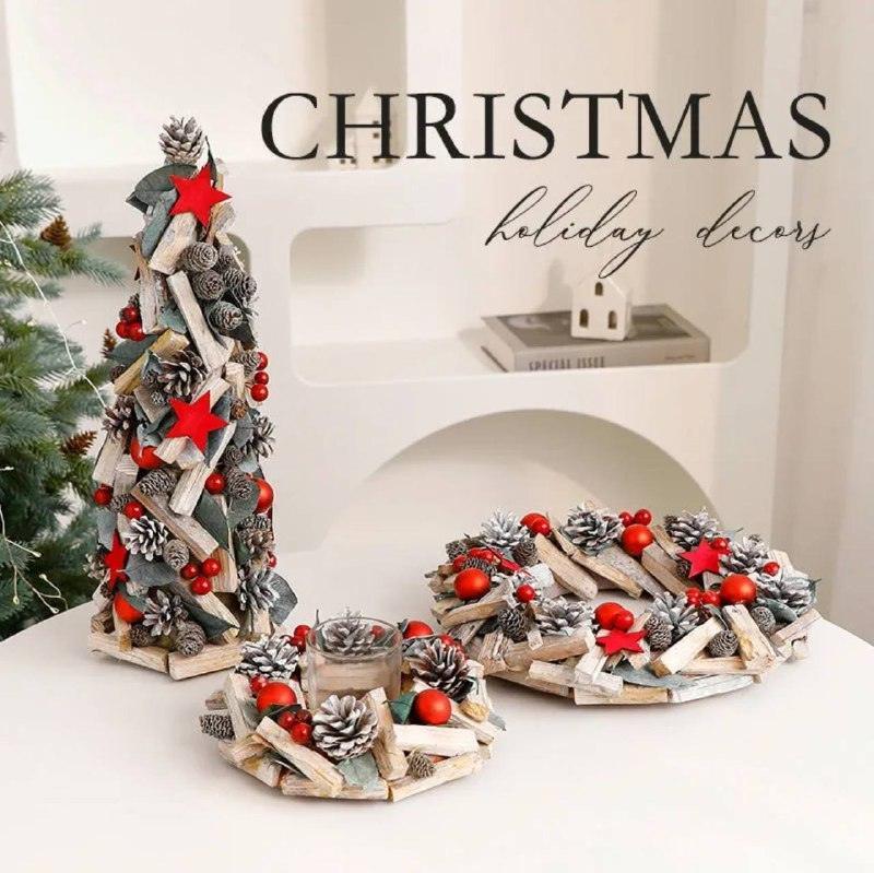 Christmas Wreath Cane - Creative Scene Layout Holiday Decoration - ClubOn