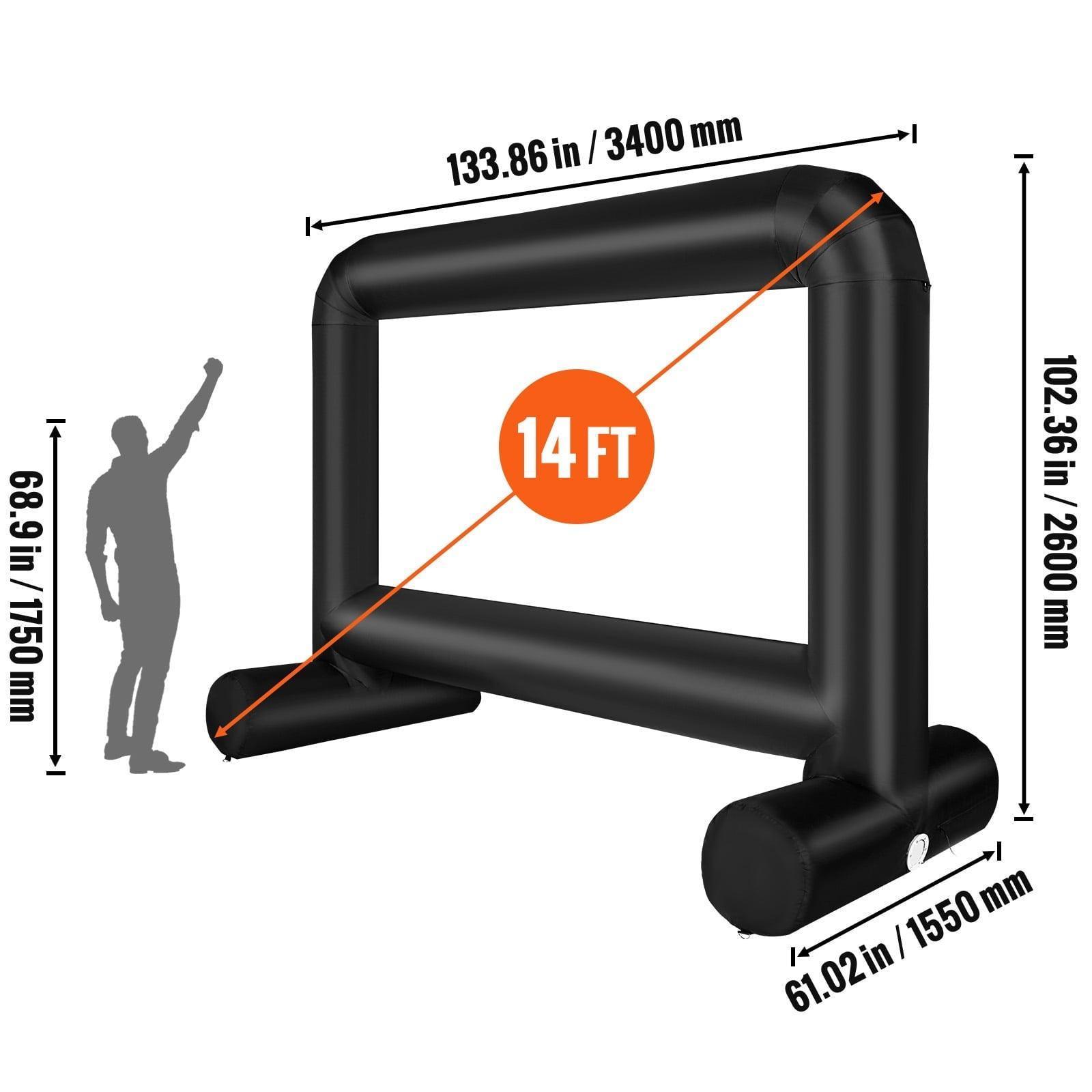 SKYSHALO 14FT Inflatable Movie Screen – Portable Outdoor Projector Screen with Blower for Home Theater & Events - ClubOn