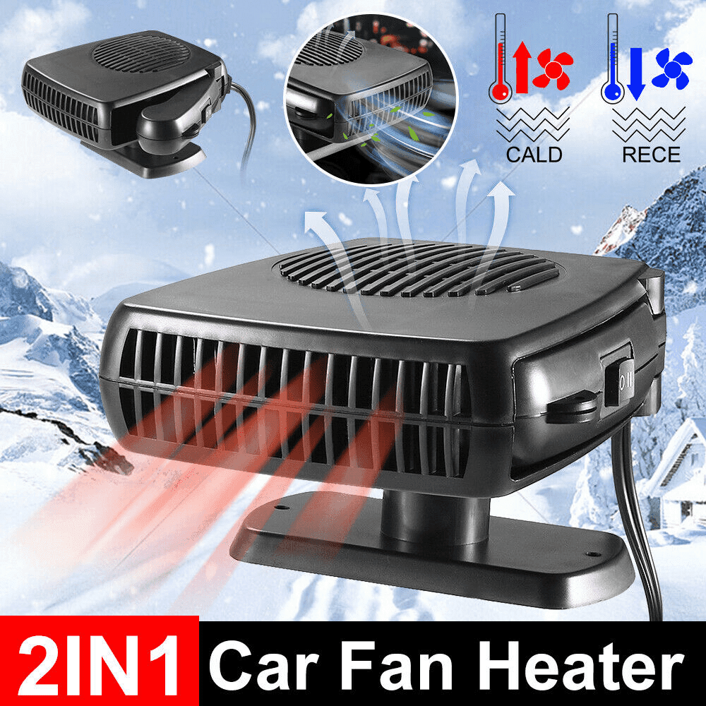 JLLOM 360° 200W Car Heater DC 12V Heating Cooling Fan Windshield Defroster Demister - ClubOn