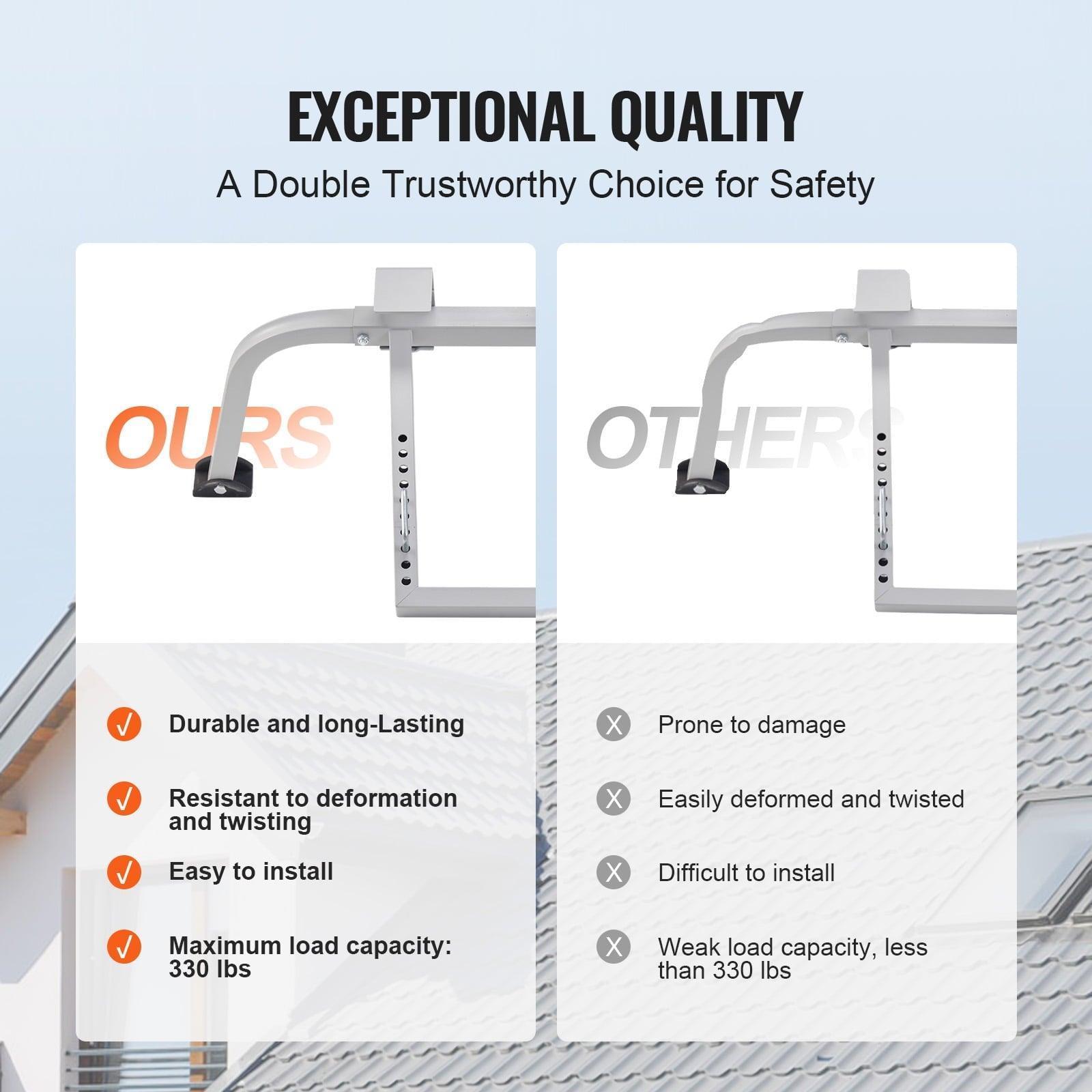 SKYSHALO Ladder Support – Durable Steel Roof Hook with Wing Span/Wall Extension, Secure Standoff Arms for Gutter Stability - ClubOn