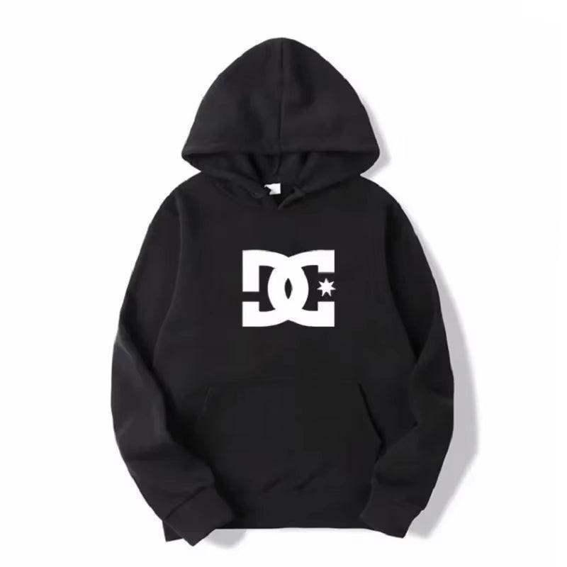 Men's & Women's DC Letter Hoodie - Simple Long Sleeve Gym Sweatshirt - ClubOn