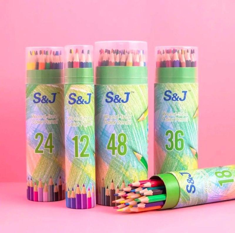 48-Color Pencil Set for Students - Ideal for Painting & Drawing - ClubOn