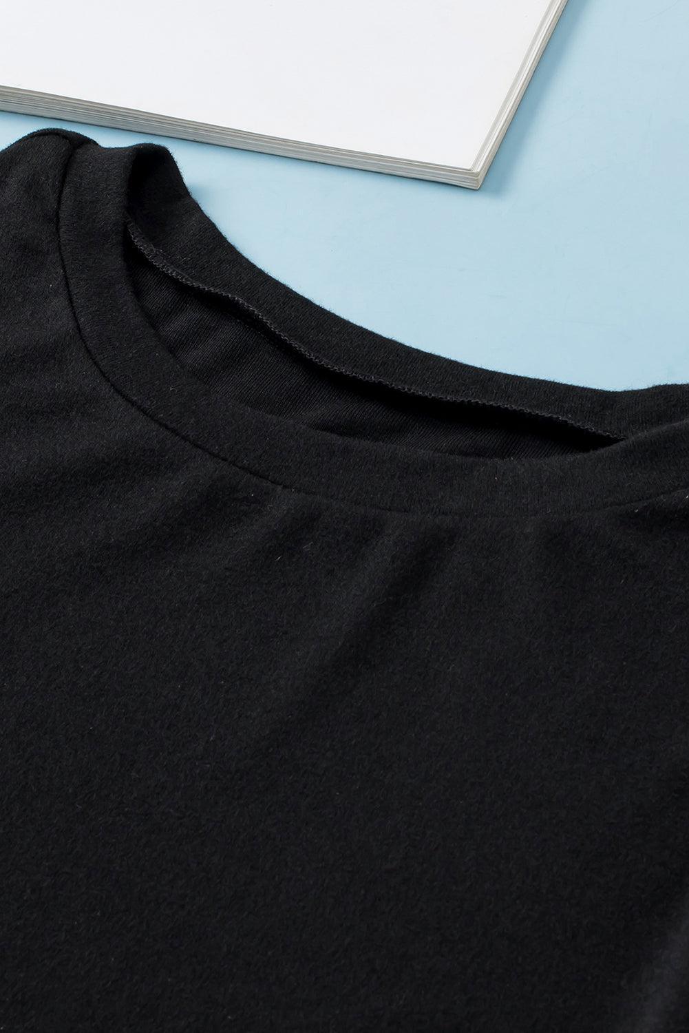 Plus Size Printed Short Sleeve Blouse - ClubOn