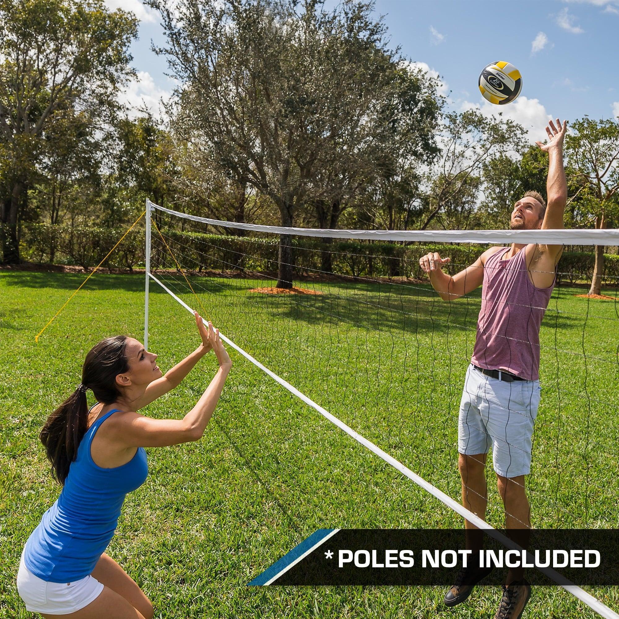 Athletic Works Replacement Volleyball Net – 32' x 3' Full Size with Heavy-Duty Tarpaulin Top, Side & Bottom Tapes - ClubOn