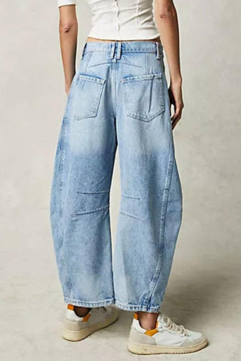 Wide Leg Jeans with Pockets - ClubOn