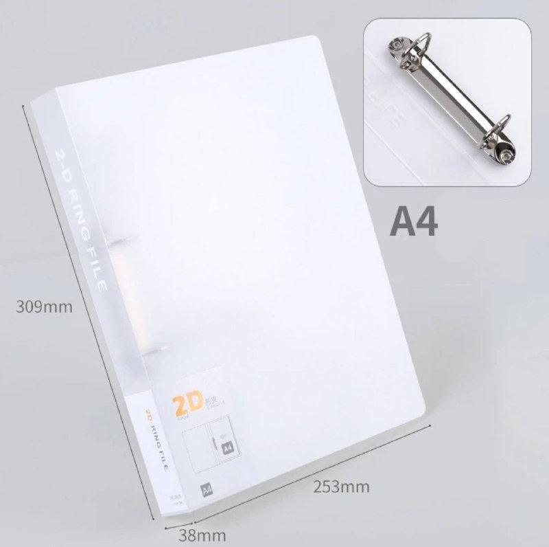 A4 2-D Ring File Folder with 2-Hole Loose Leaf Binder - ClubOn