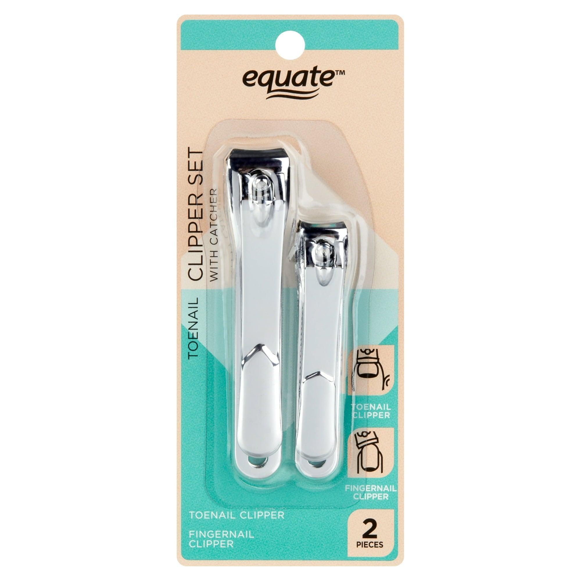 Equate Duo Pack Nail Clippers with Catcher, 2 Pieces, Adult - ClubOn