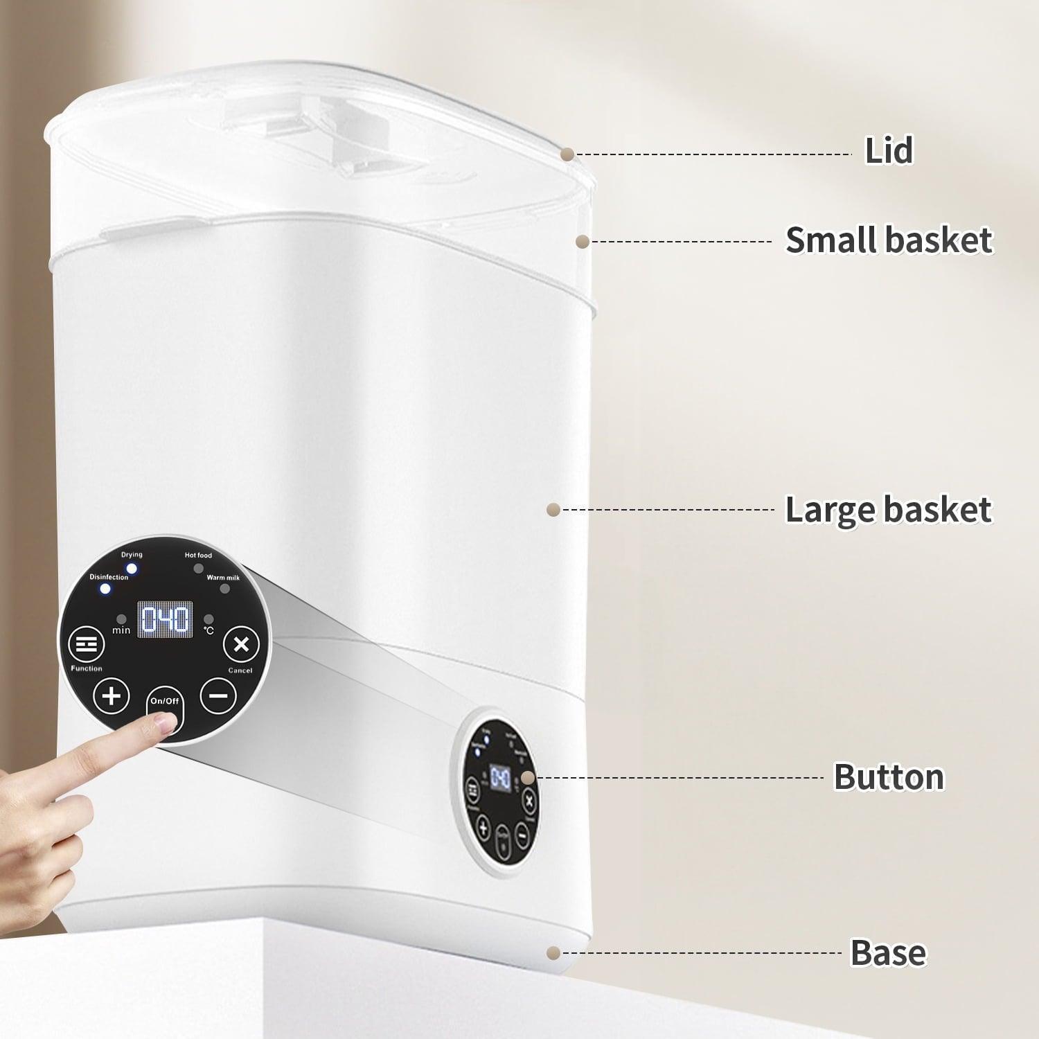 HDJ 4-in-1 Electric Steam Baby Bottle Sterilizer & Dryer, White - ClubOn