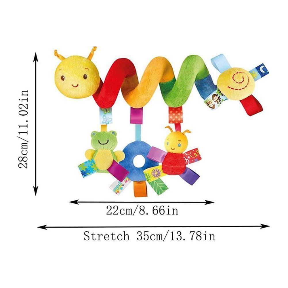 VANLOFE Aged 2+ Plush Toy Crib Spiral Toy with Ringing Bell – Soft Cuddly Baby Activity Toy - ClubOn