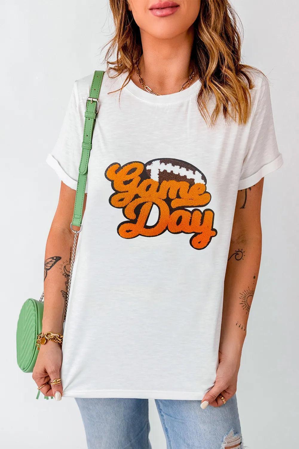 GAME DAY Round Neck Short Sleeve T-Shirt - ClubOn