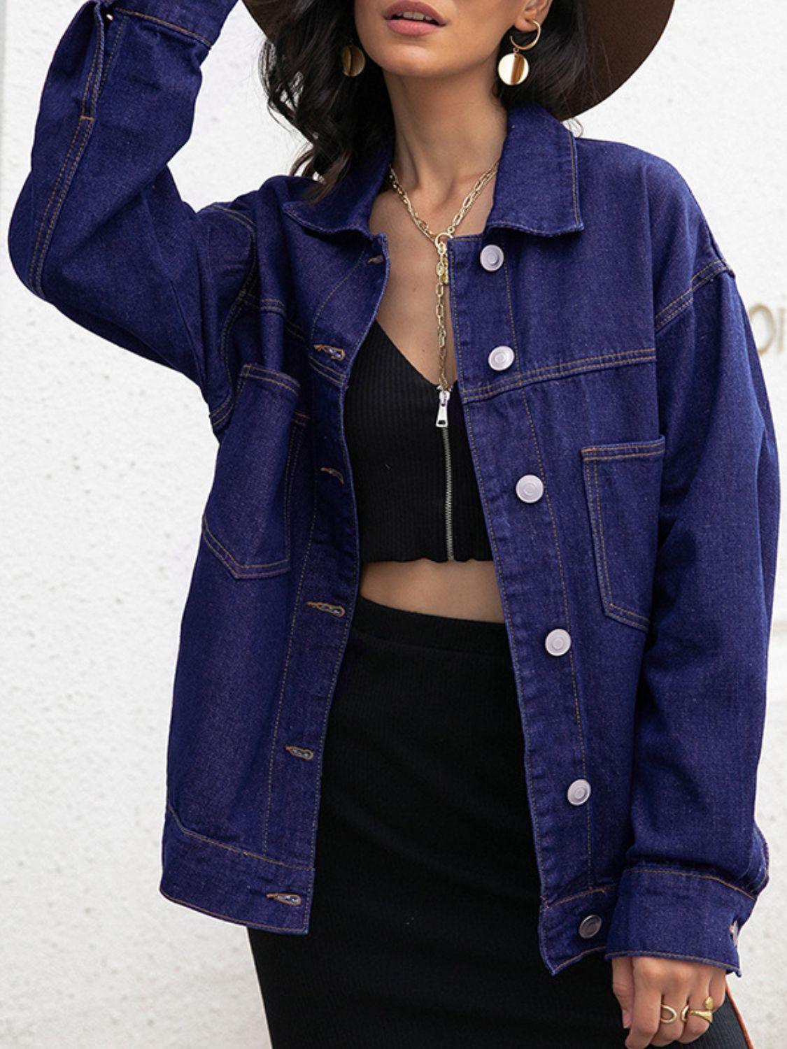 Buttoned Denim Jacket - ClubOn