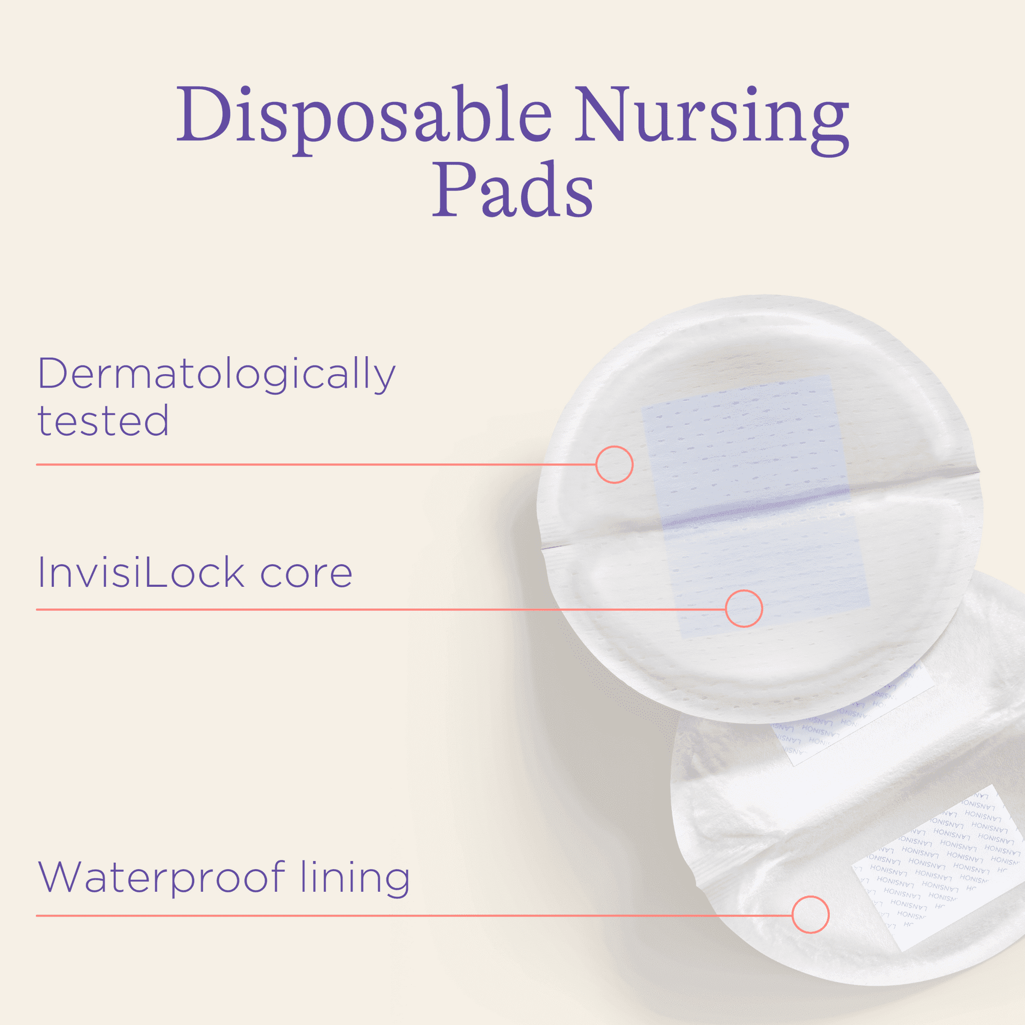Lansinoh Stay Dry Disposable Nursing Pads for Breastfeeding, 36 Count - ClubOn
