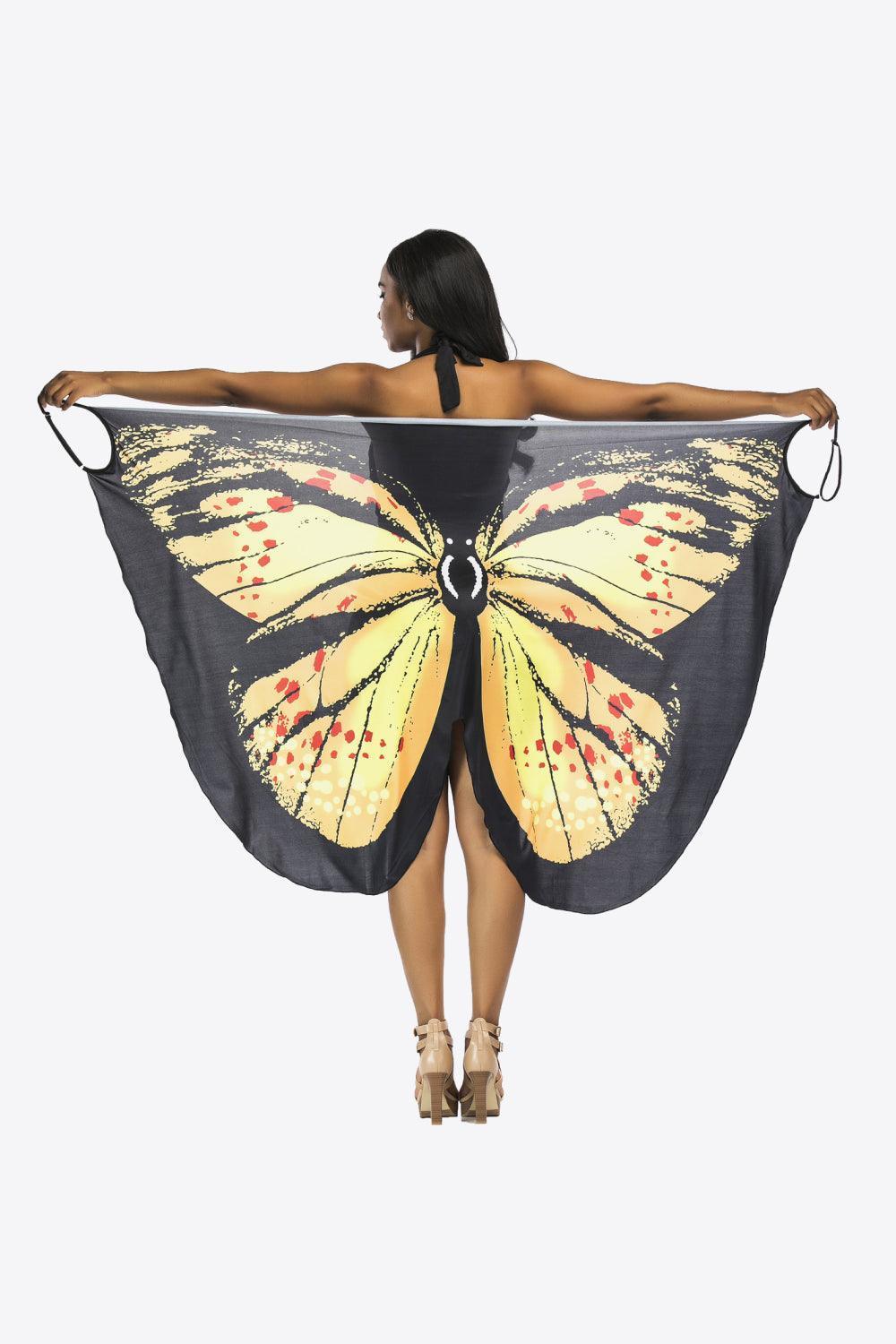 Butterfly Spaghetti Strap Cover Up - ClubOn