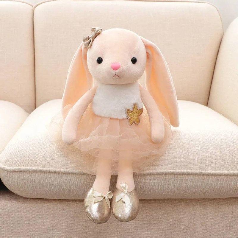 Long Ear Dress Bunny Appease Toy – Lovely Ballerina Rabbit Soft - ClubOn
