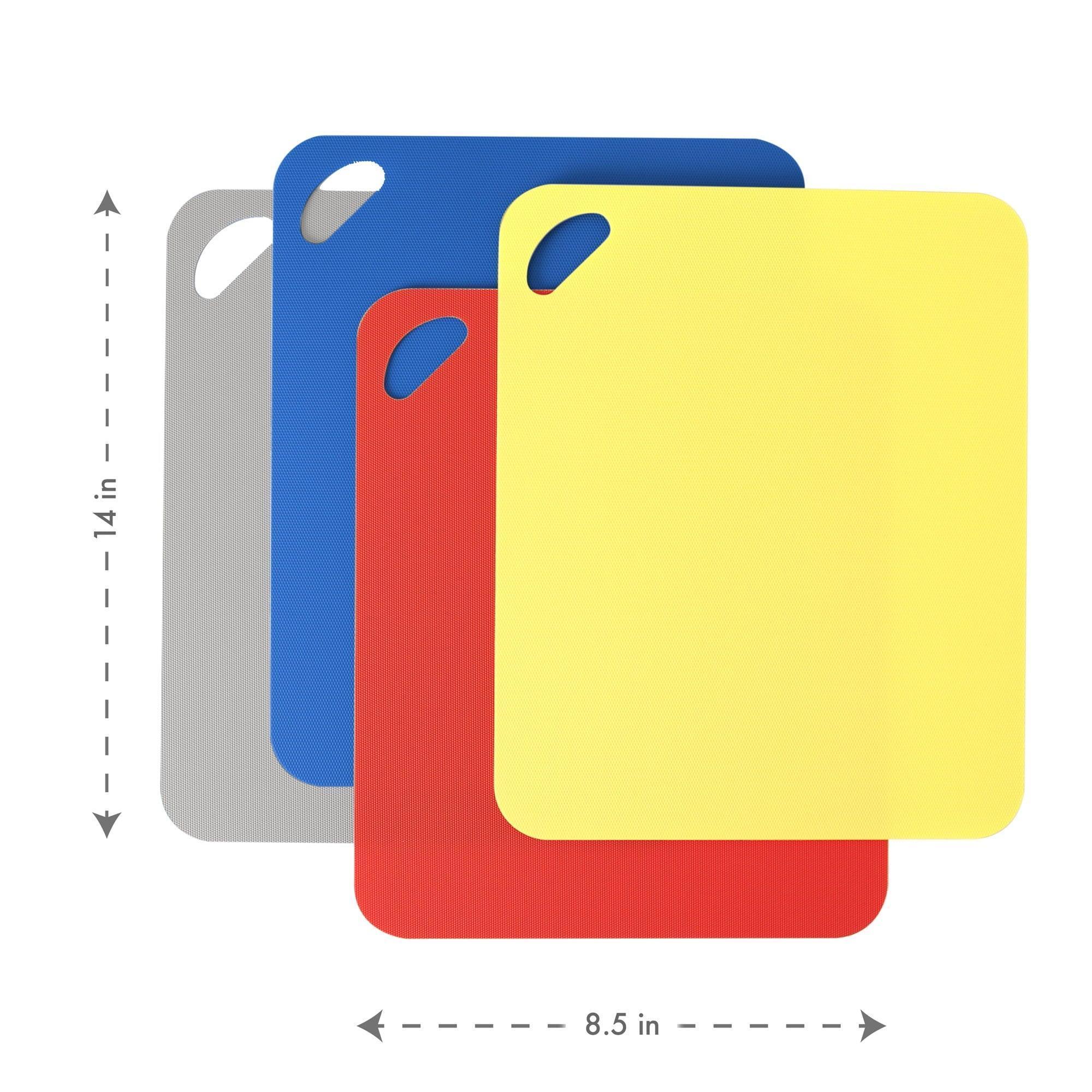 Dexas Heavy Duty Grippmat Poly Flexible Cutting Mats, 4pc, 11.5” x 14 - ClubOn