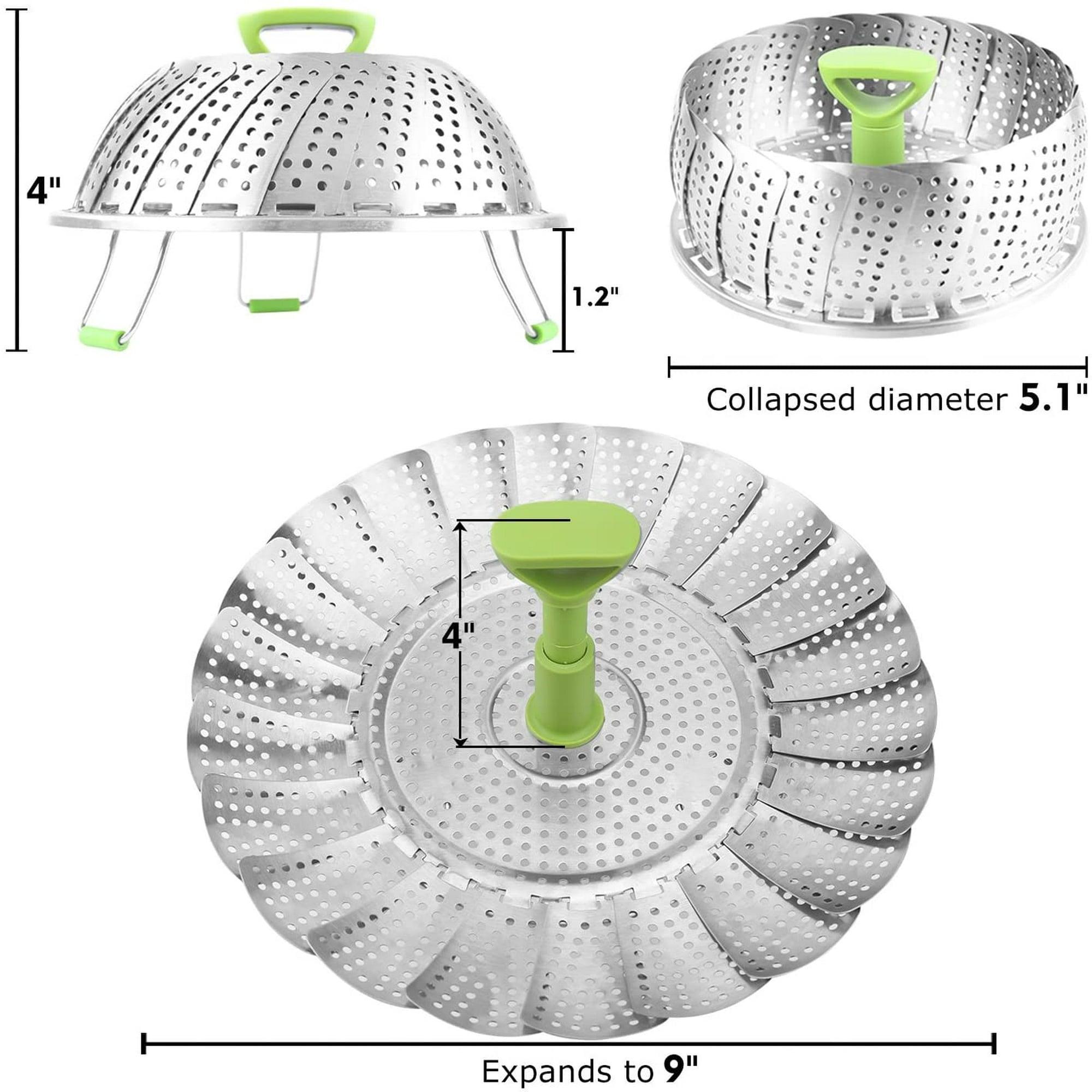 Steamer Basket Stainless Steel Vegetable Insert for Cooking, Fits Pots (5.1