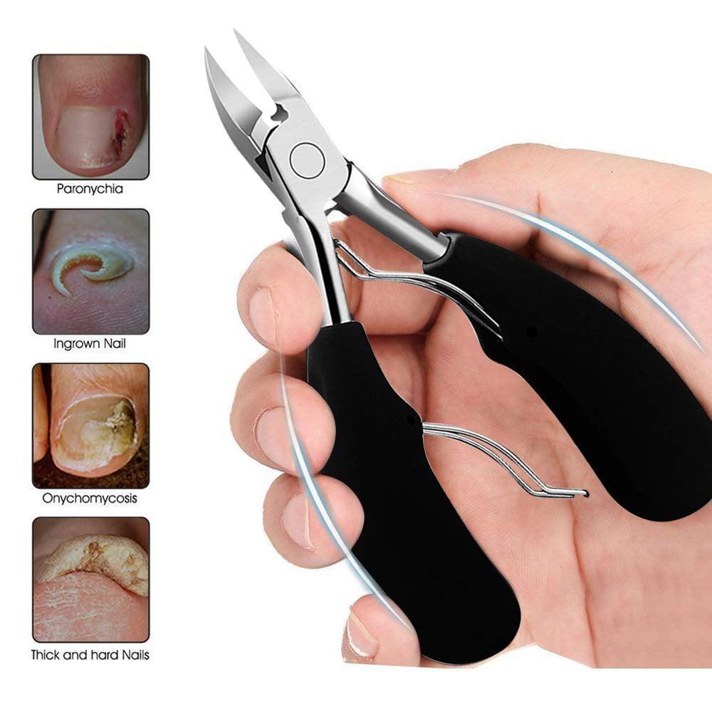 Toe Nail Clippers for Thick Nails & Ingrown Toenails - Heavy Duty Nail Nipper, Large Size, Ideal for Seniors - ClubOn