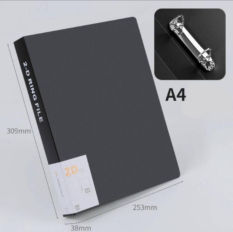A4 2-D Ring File Folder with 2-Hole Loose Leaf Binder - ClubOn
