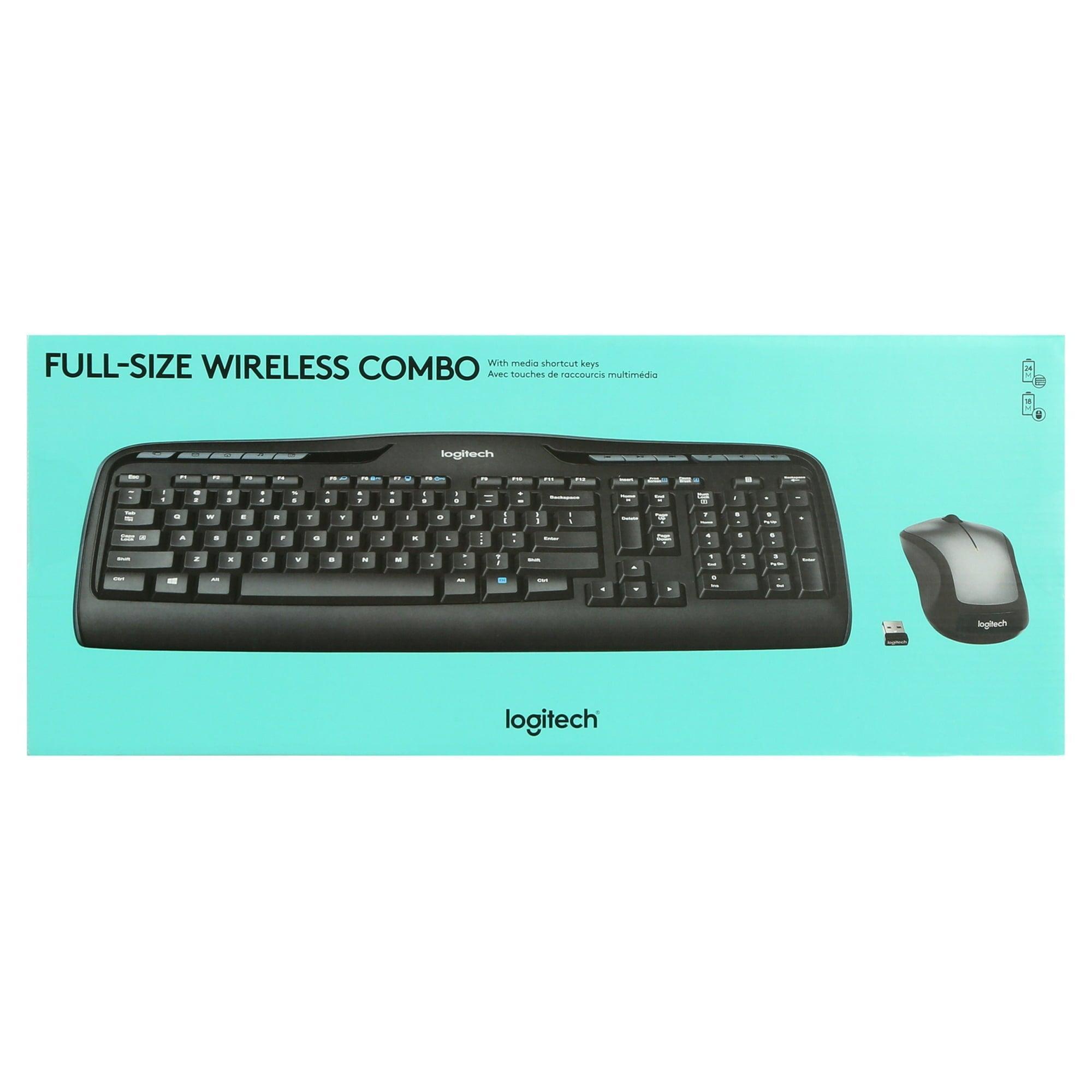 Full Size Wireless Combo – Keyboard and Mouse Set, Ergonomic Design, Reliable Wireless Connection - ClubOn