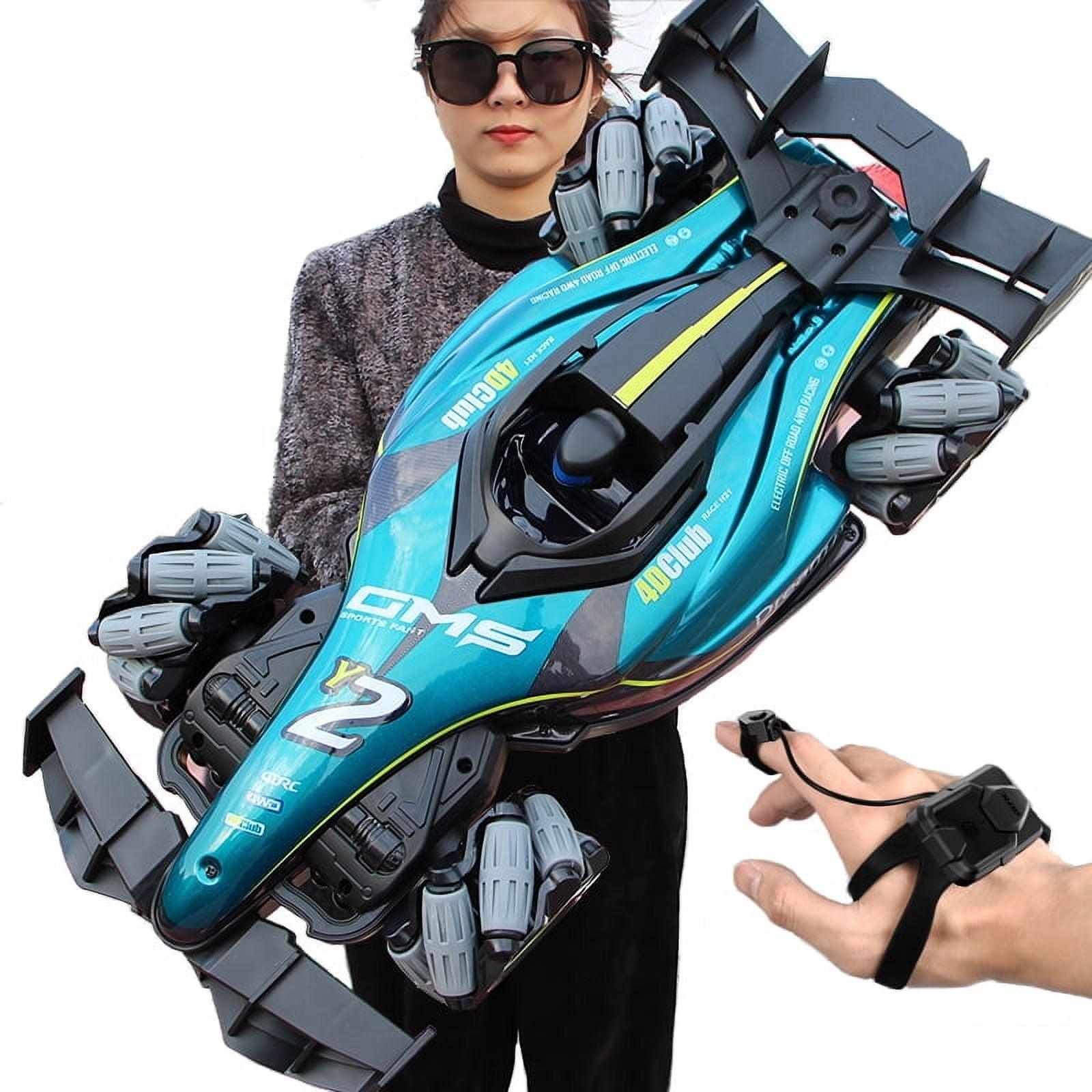 4DRC RC Racing Car, 1:12 4WD Buggy, High-Speed Drift, Watch Control - Blue - ClubOn