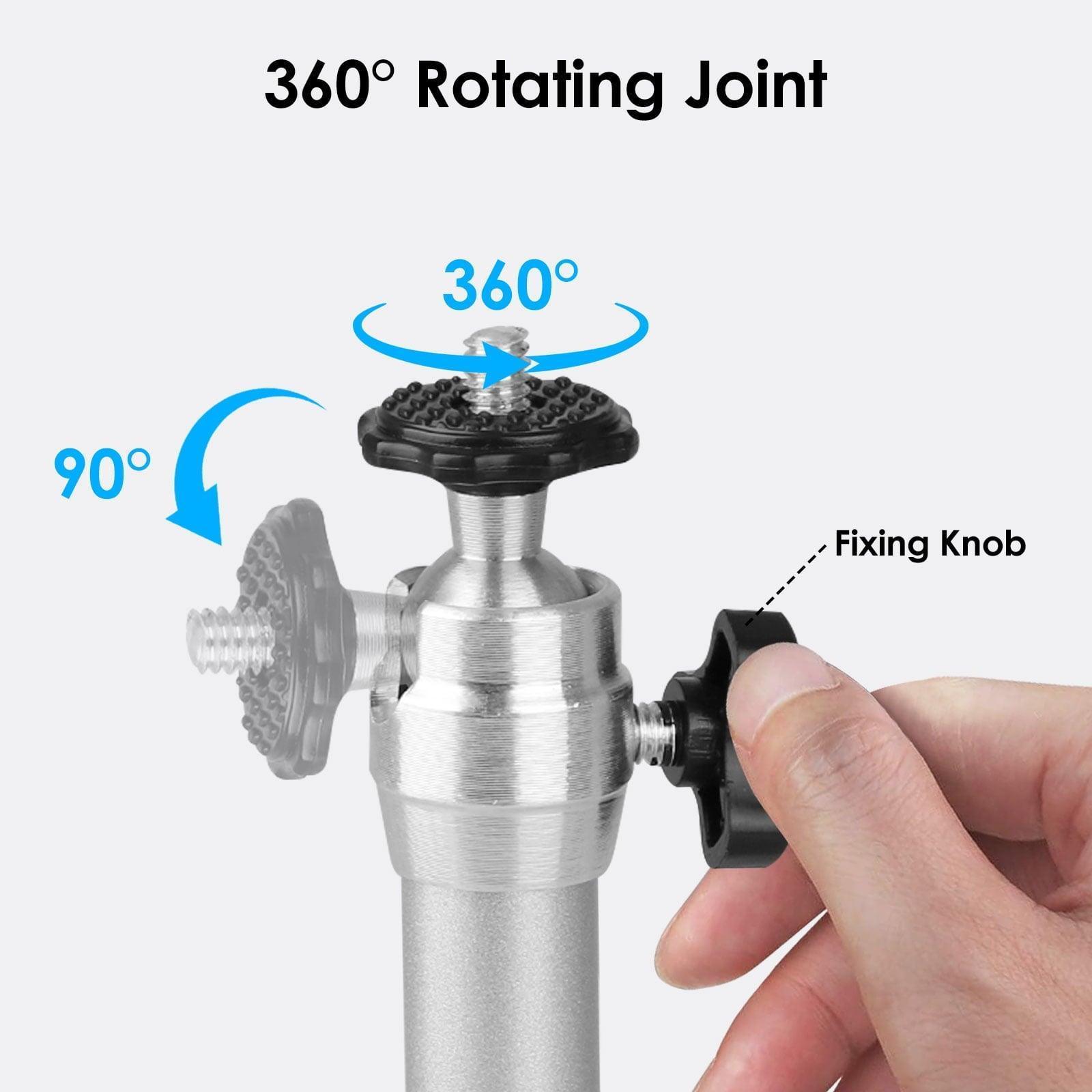 TSV Universal Projector Wall Ceiling Mount Hanger, 360° Rotatable Head, Fits Most Projectors, Silver - ClubOn