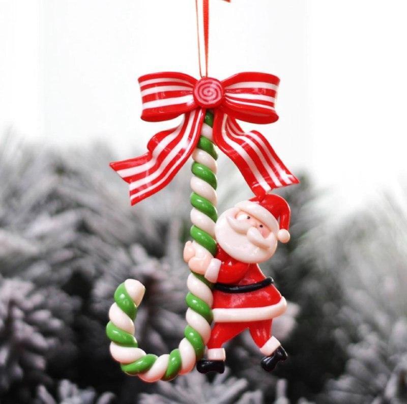 Santa Snowman Crutch Bread Hanging Christmas Tree Decoration - ClubOn