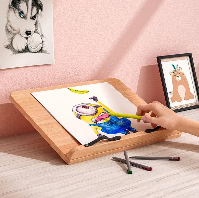 Wooden Reading Stand & Computer Stand – Adjustable Bookshelf - ClubOn