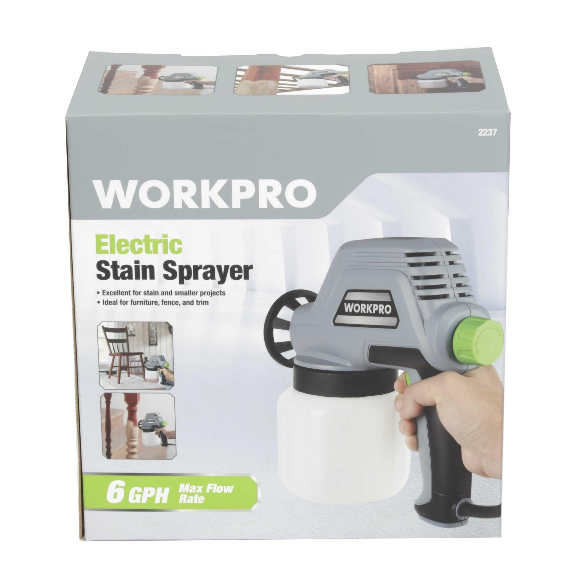 WORKPRO Electric Stain Sprayer with 0.8mm Nozzle – High Efficiency Paint & Stain Sprayer - ClubOn