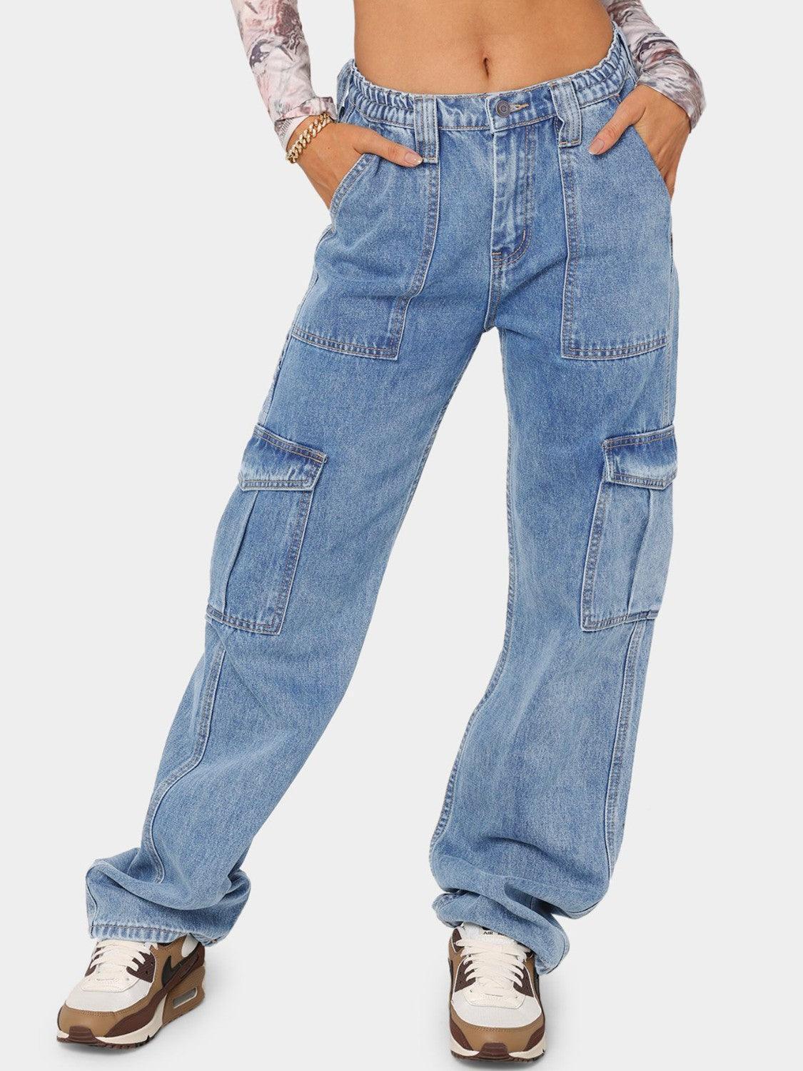 Straight Jeans with Pockets - ClubOn
