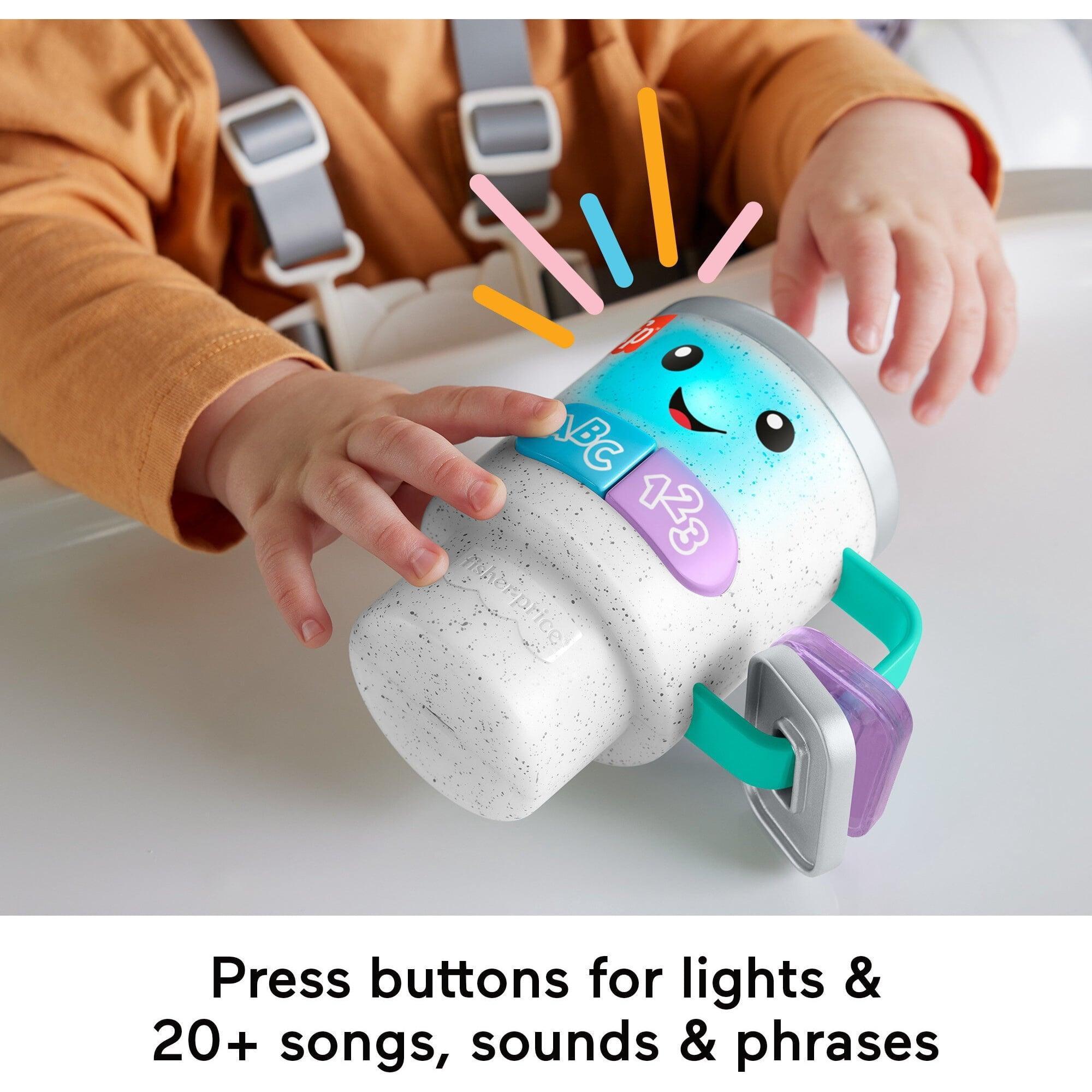 Fisher-Price Laugh & Learn Wake Up & Learn Coffee Mug Baby & Toddler Toy with Music & Lights - ClubOn