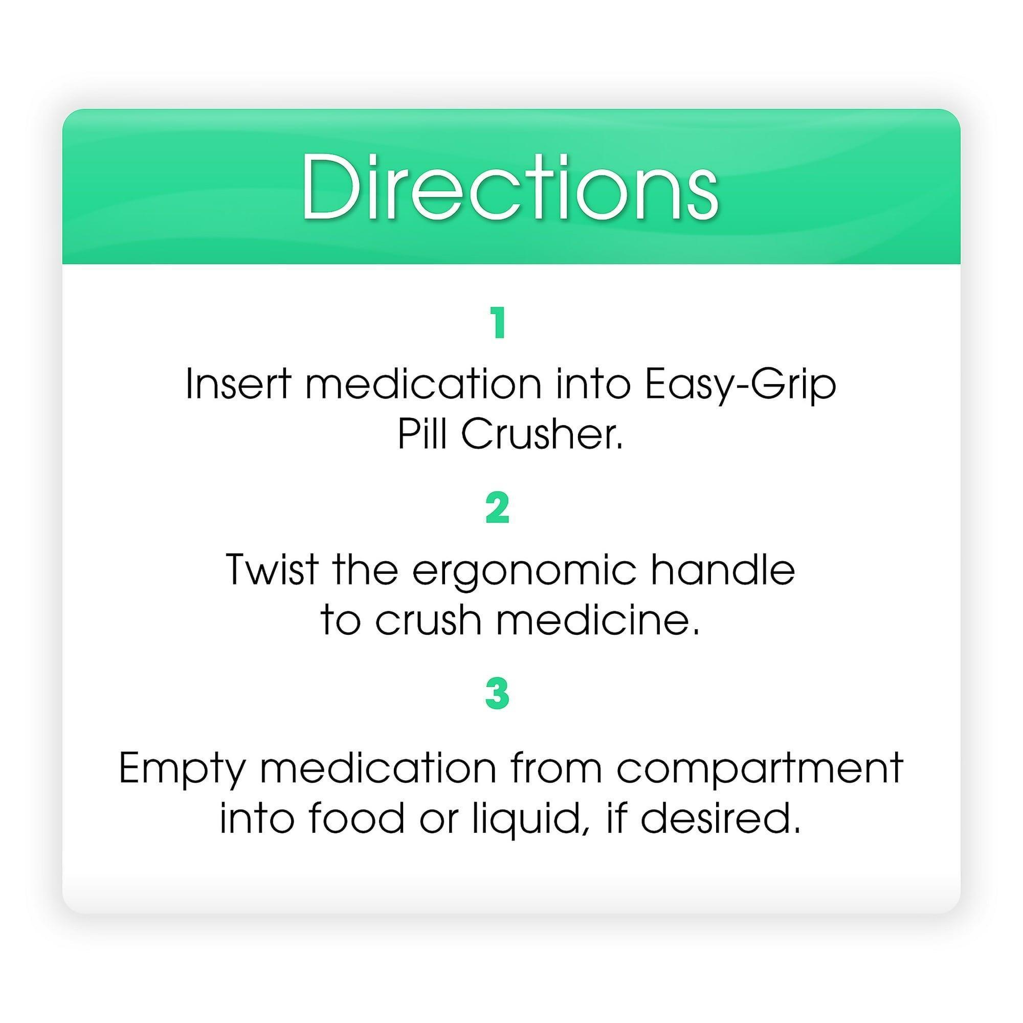 Equate Easy Grip Pill Crusher, Colors May Vary – Convenient Medication Crusher - ClubOn