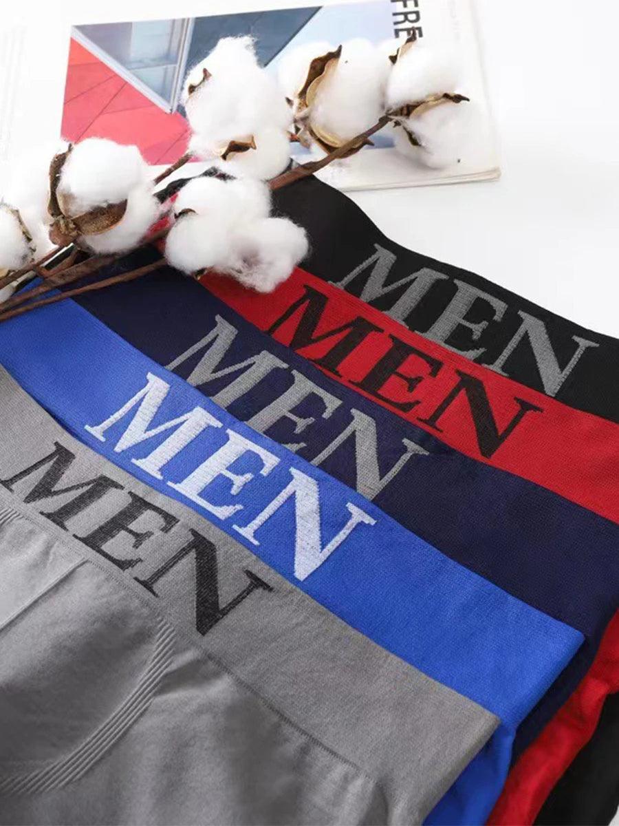 5-Pack Men’s High Elastic Boxer Briefs - Breathable, Plain Color Comfortable Underwear - ClubOn