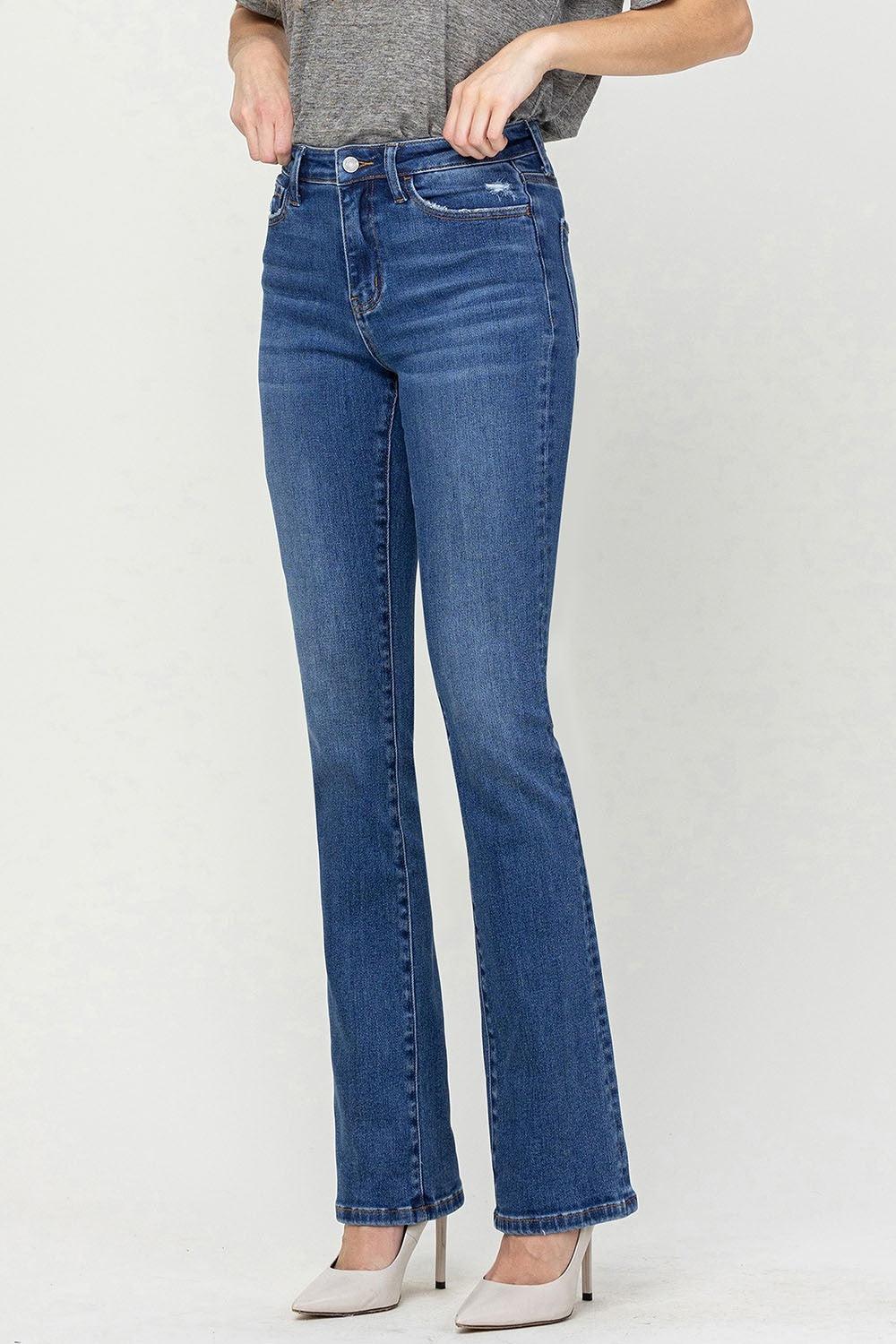 Vervet by Flying Monkey High Waist Bootcut Jeans - ClubOn