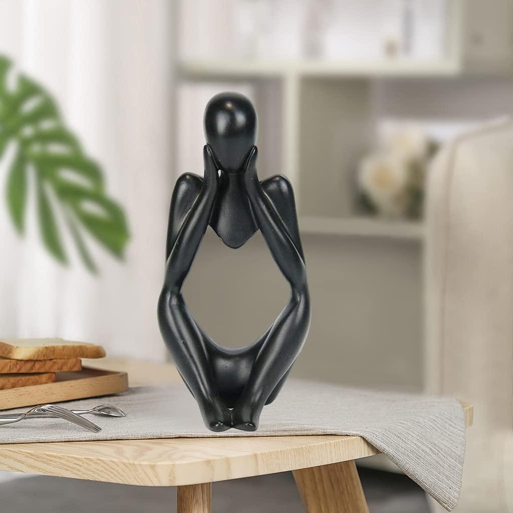 Thinker Statue Abstract Figure Sculpture - Small Resin Ornament - ClubOn