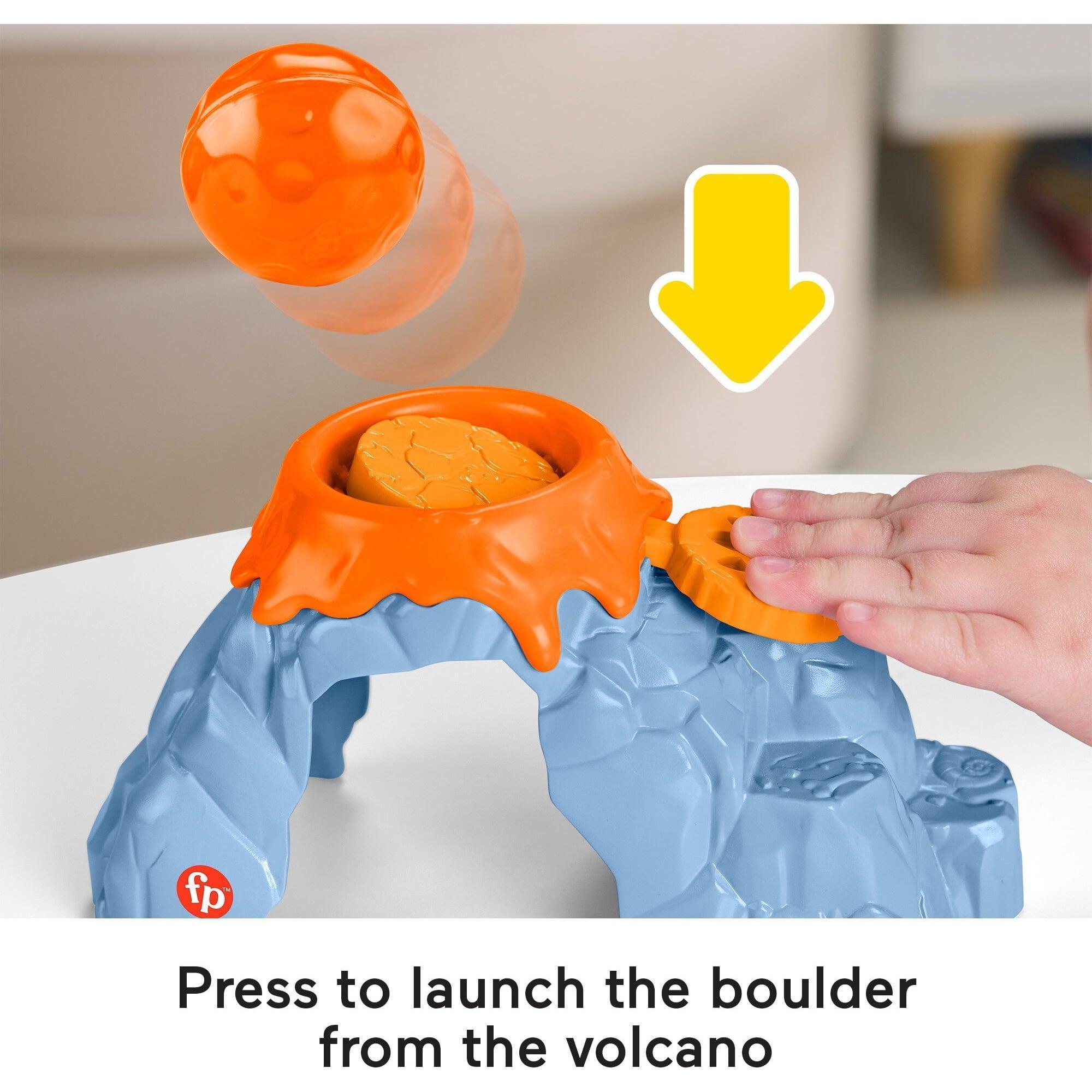 Fisher-Price Little People Spin & Play Dinosaur Playground Toddler Playset, 6 Pieces - ClubOn